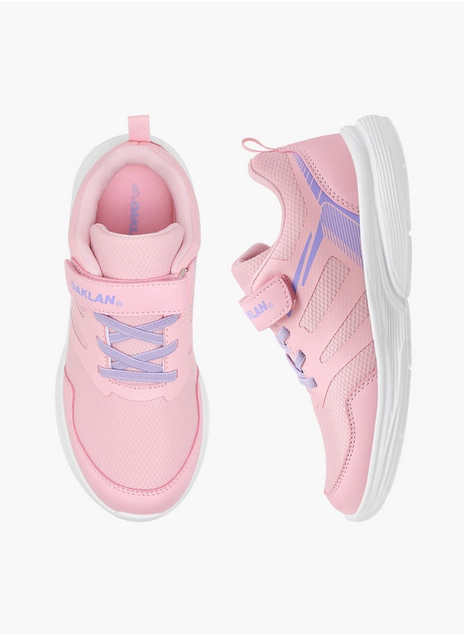 Oaklan by Shoexpress Girls Panelled Sports Shoes with Hook and Loop Closure  - Image 1