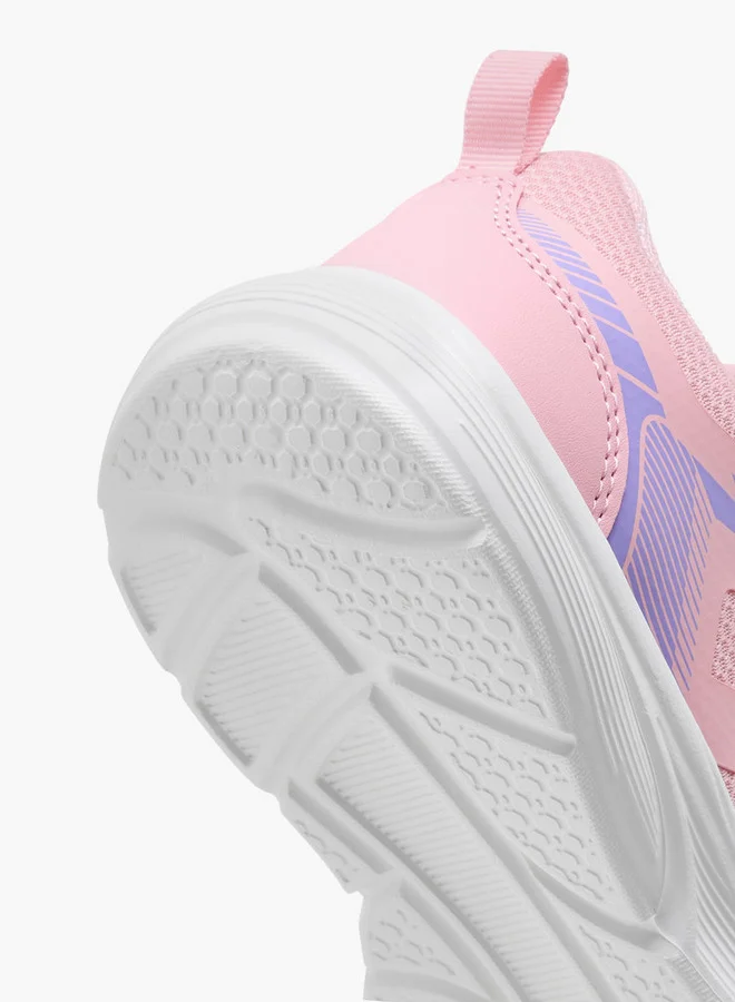 Oaklan by Shoexpress Girls Panelled Sports Shoes with Hook and Loop Closure