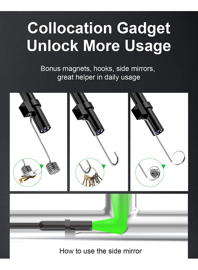 XiuWoo Endoscope Camera with Light, 2.0 Megapixel HD WiFi Endoscope Camera Mobile Phone, Semi-Rigid Cable Inspection Camera with 8 LED Lights, IP67 Waterproof for Android & iOS, Tablet  - Image 2