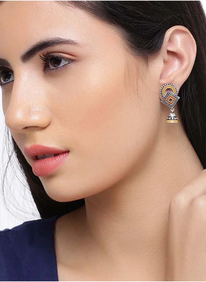 VOYLLA Sanwari Lightly Enameled Drop Earrings