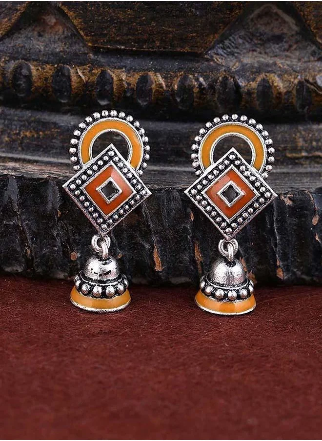 VOYLLA Sanwari Lightly Enameled Drop Earrings