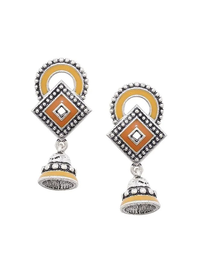VOYLLA Sanwari Lightly Enameled Drop Earrings