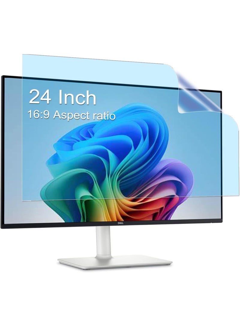 24 Inch Anti Blue Light Screen Protector for Universal 24" 16:9 Standard/Curved Monitor & Touchscreen, (20.94 X 11.77 inches Screen Size) Blue Light Blocking & Anti Glare Screen Filter - Image 1
