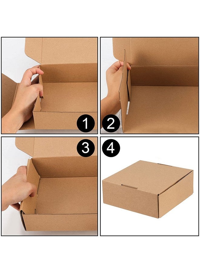 HAKZEON 100 Pack 4 X 4 X 2 Inches Brown Corrugated Box Mailers Strong Small Shipping Boxes Corrugated Cardboard Boxes For Packing Moving Transporting Small Items Small Crafts - Image 5