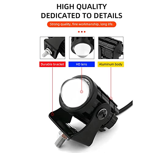 GOODKSSOP 2pcs Super Bright 24W LED Two-Color White Amber Spotlight + 2pcs ON-ON-OFF Switch, Waterproof auxiliary Motorcycle Headlight Fog Light, Universal For Car Truck ATV Offroad SUV Driving Work Spot Lamp - Image 5