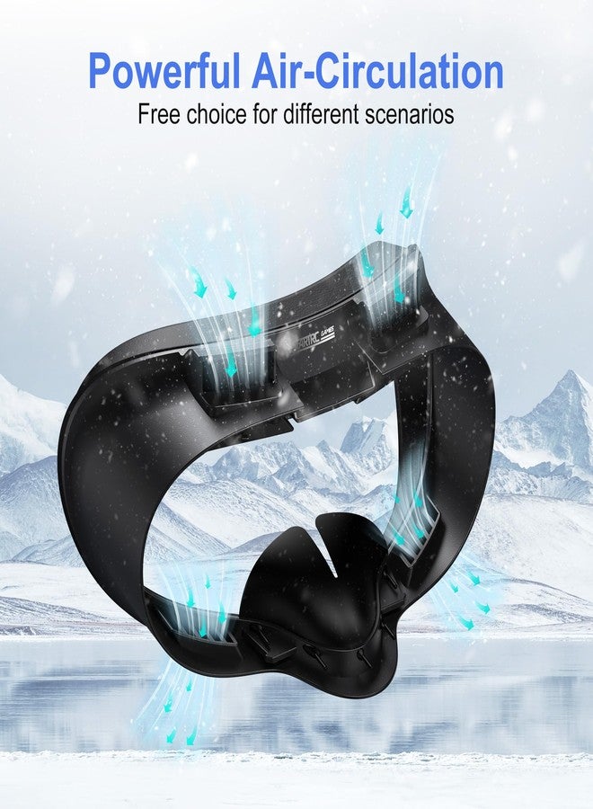 STARTRC GAMES Facial Interface Cooling Fan for Meta Quest 3S Accessories, Soft PU Leather & Ice Silk Cotton Face Pad Compatible with Oculus Quest 3S, Adjustable Fan to Relieve Lens Fogging (3 Speeds) - Image 5