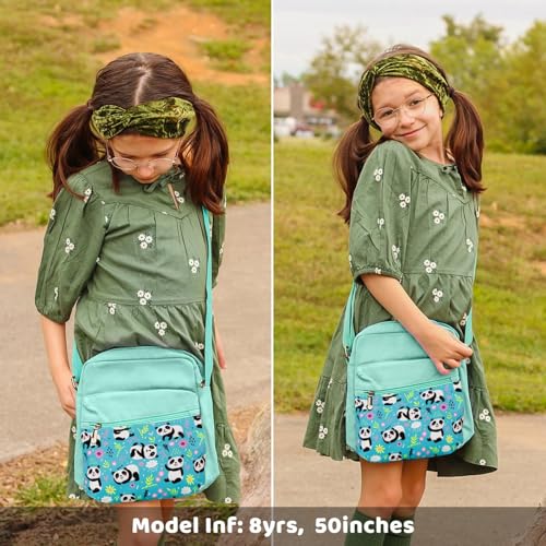 Choco Mocha Girls Purses Age 8-10, Purse for Girls 6-8 10-12 Girl Crossbody Bag for Kids 8-12 Teen Messenger Bag Christmas Giftsï¼ŒPanda-blue - Image 2