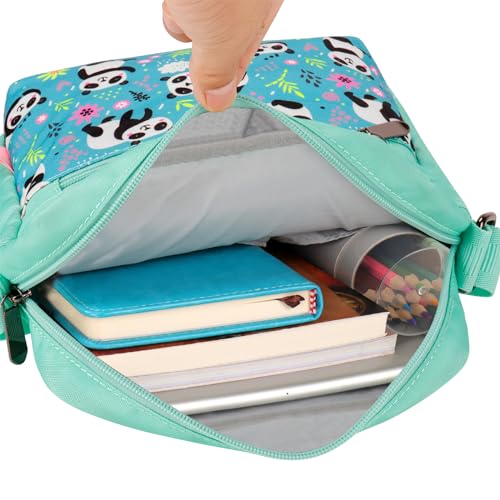 Choco Mocha Girls Purses Age 8-10, Purse for Girls 6-8 10-12 Girl Crossbody Bag for Kids 8-12 Teen Messenger Bag Christmas Giftsï¼ŒPanda-blue - Image 3