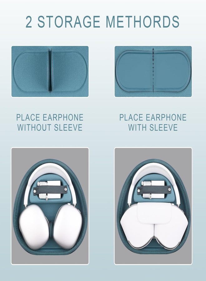 stukcaze Headphone Case for AirPods Max Hard Portable Over Ear Headphone Carrying Case, Wireless Headphone Storage Protective Case for Travel Home - Image 4