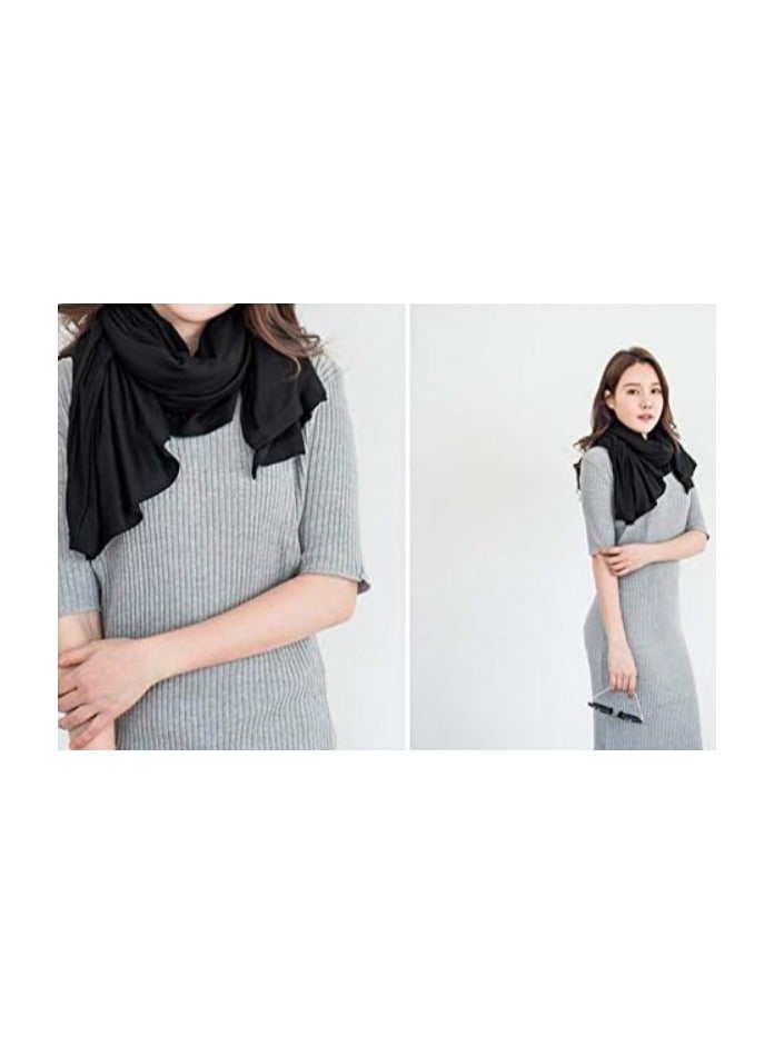 Nursing Cover Shawl Scarf Maternity Poncho Top for Breastfeeding and Baby Car Seat Cover, Black  - Image 4