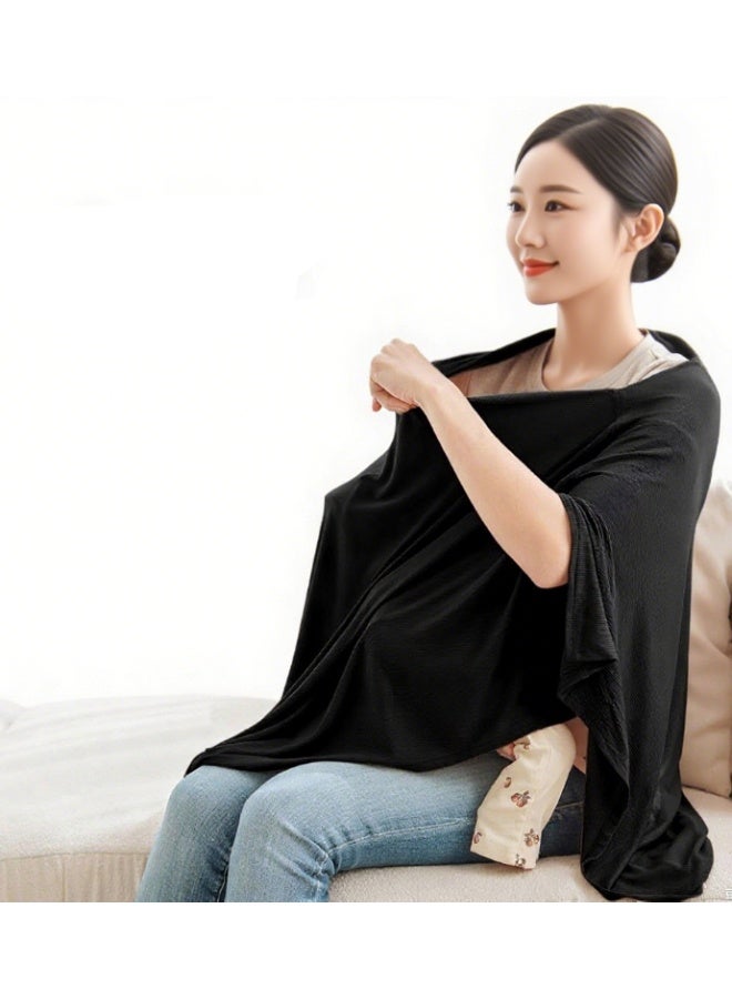 Nursing Cover Multifunctional Breastfeeding Nursing for Baby Cover for Mothers Black - Image 5