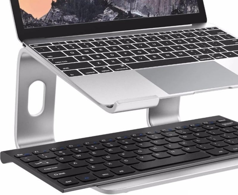 DOITOOL Aluminum Laptop Cooling Stand Portable Ventilated Riser for Desk Ergonomic Adjustable Height Laptop Holder Compatible Notebooks - Image 3