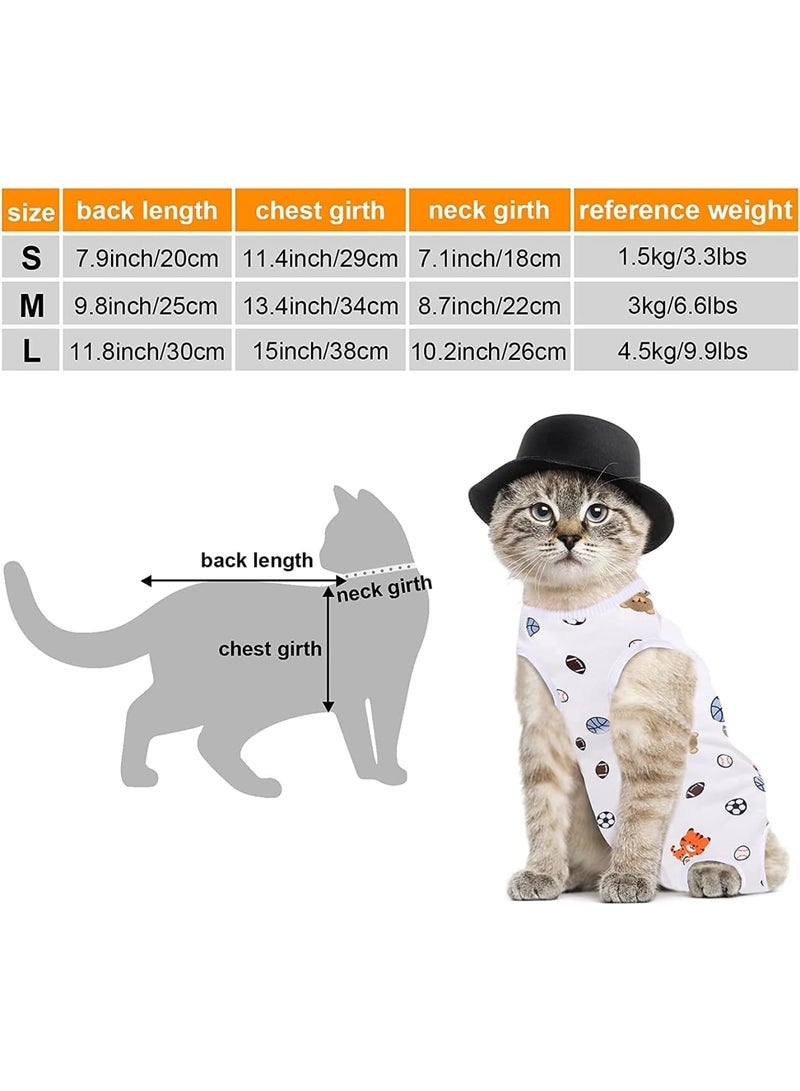 SOLARAE Pcs Cat Recovery Suit Cat Surgery Recovery Suit Kittens Physiological Clothes Cotton Breathable Cat Clothes for Abdominal Wounds or Skin Diseases - M - Image 4