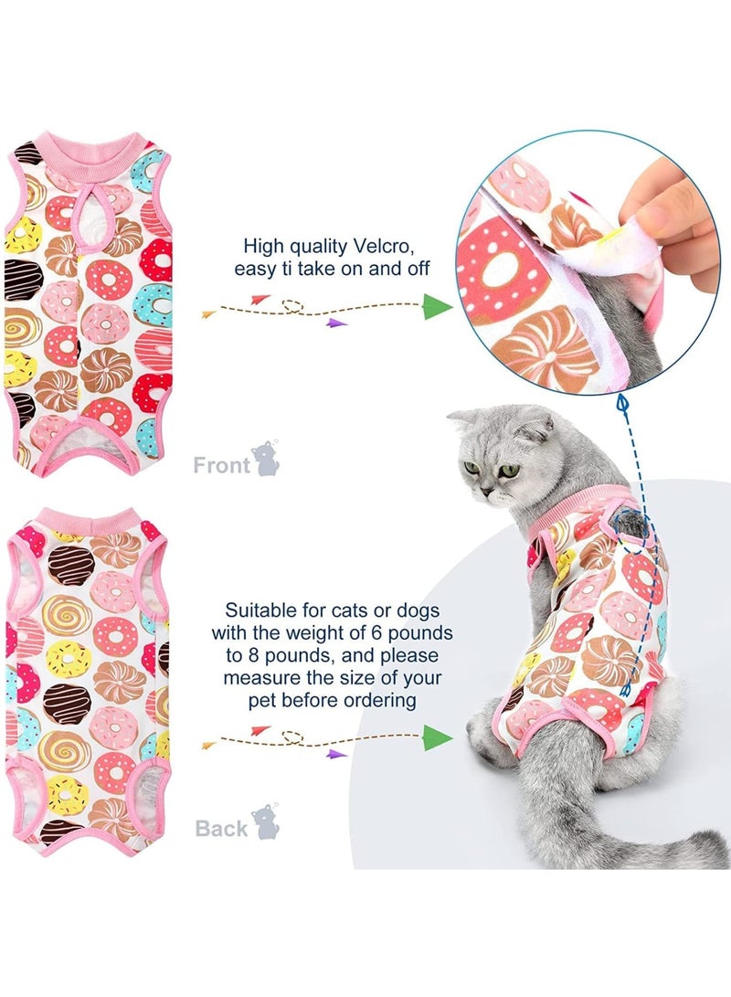 SOLARAE Pcs Cat Recovery Suit Cat Surgery Recovery Suit Kittens Physiological Clothes Cotton Breathable Cat Clothes for Abdominal Wounds or Skin Diseases - M - Image 3