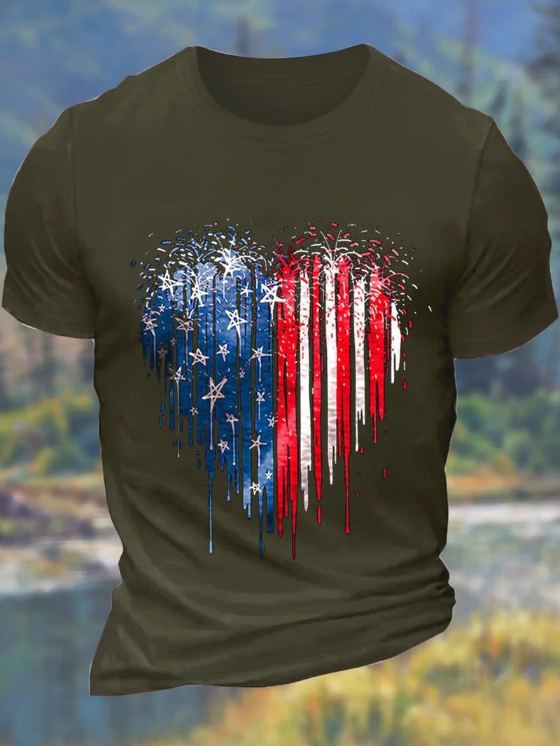 2025 Independent Station Independence Day European Code Plus Size Crewneck Printed Men'S And Women'S T-Shirts - Image 5