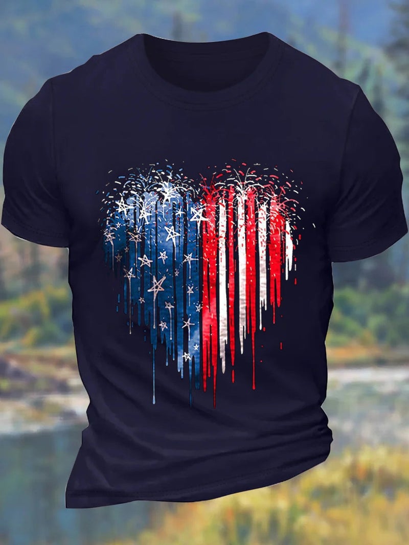 2025 Independent Station Independence Day European Code Plus Size Crewneck Printed Men'S And Women'S T-Shirts - Image 2