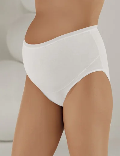 Şahinler Women's White Lycra Single Jersey Pregnant Bato Panties MB142