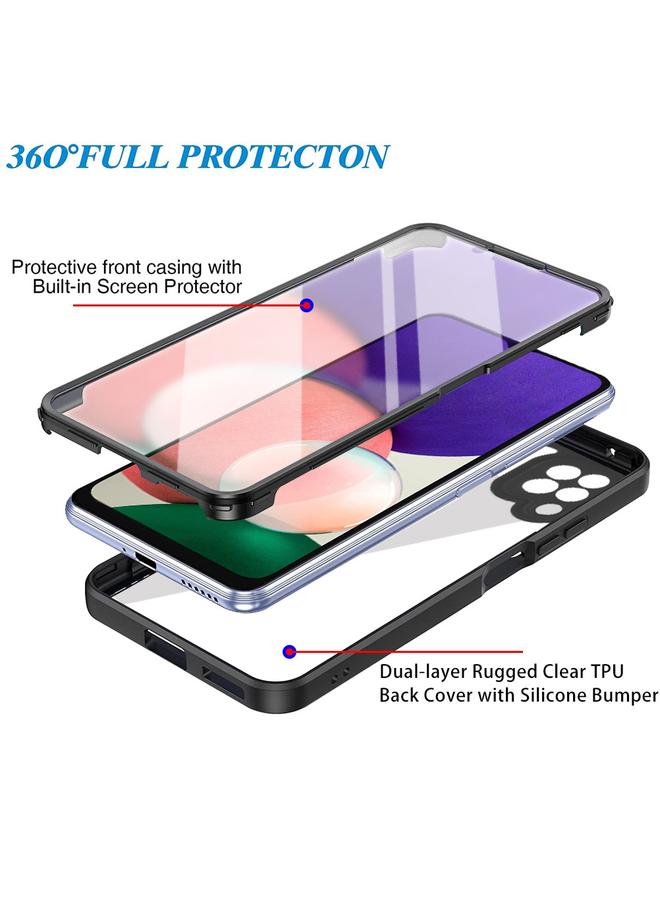 S-TOP Case For Samsung Galaxy A22 4G Acrylic + TPU 360 Degrees Full Coverage Shockproof Phone Case - Image 3