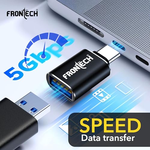 FRONTECH USB Converter USB 3.0 to Type C OTG Adaptor, 5Gbps High Speed Data Transfer, Thunderbolt to USB Adapter, Compatible for All Type C Devices,Smartphone, Laptops, Tablets, Chargers, MacBook - Image 4