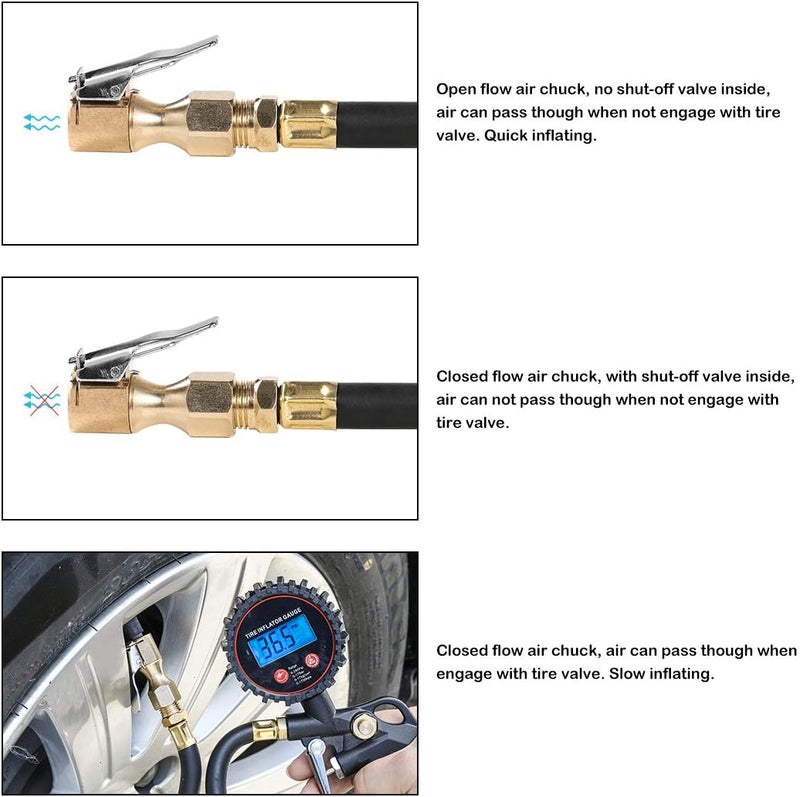 CZC AUTO Heavy Duty Brass Air Chuck - 4 Pack - Image 3