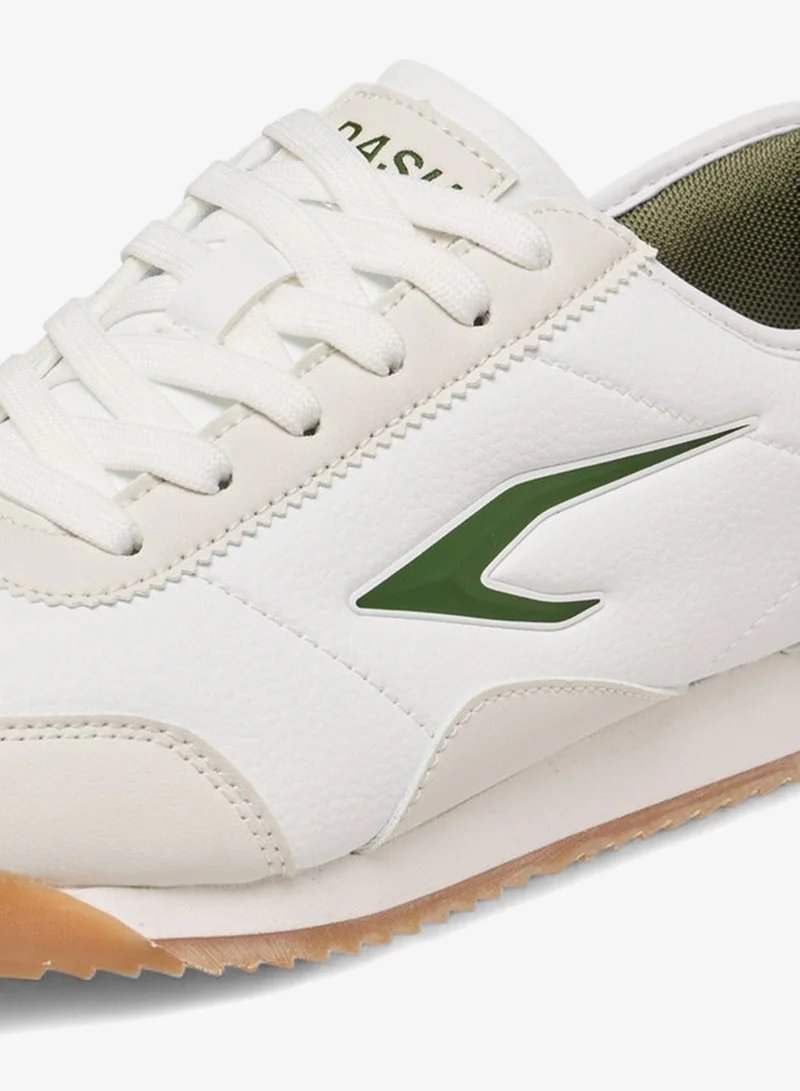 Dash WHITE Women Logo Print Sneakers with Lace-Up Closure for Women | Best Price UAE