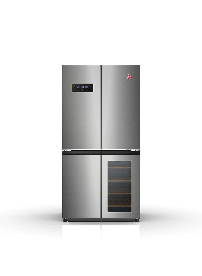 755 Liters Gross Capacity Cross Door Refrigerator, With Wine Cooler: (115L)31 Bottle, Metal Cooling Inverter Compressor With 10 Year Warranty, Crisper with Humidity Control - HXD-K755-S 755 L HXD-K755-S Grey