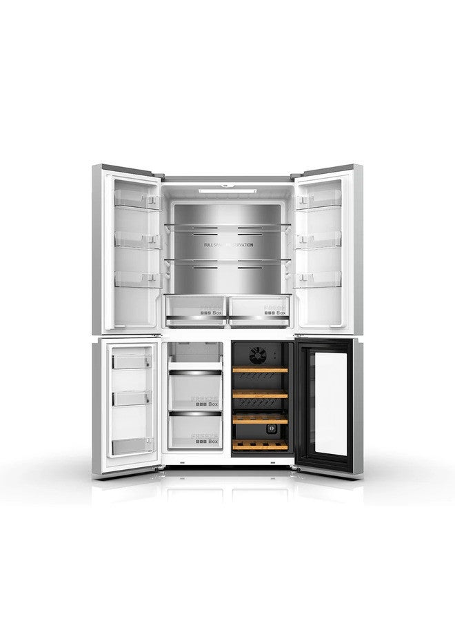 HOOVER 755 Liters Gross Capacity Cross Door Refrigerator, With Wine Cooler: (115L)31 Bottle, Metal Cooling Inverter Compressor With 10 Year Warranty, Crisper with Humidity Control - HXD-K755-S 755 L HXD-K755-S Grey - Image 5