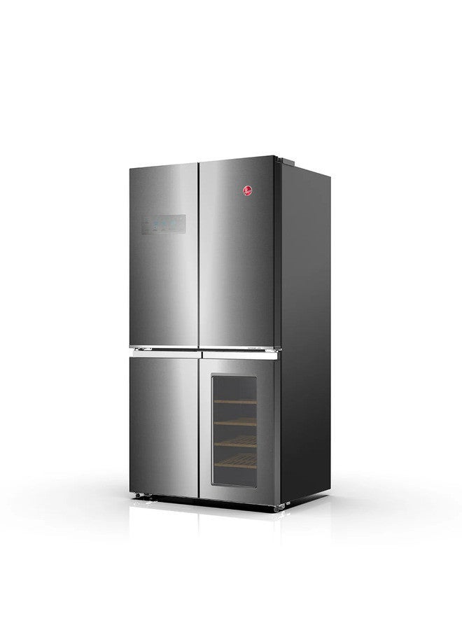 HOOVER 755 Liters Gross Capacity Cross Door Refrigerator, With Wine Cooler: (115L)31 Bottle, Metal Cooling Inverter Compressor With 10 Year Warranty, Crisper with Humidity Control - HXD-K755-S 755 L HXD-K755-S Grey - Image 4