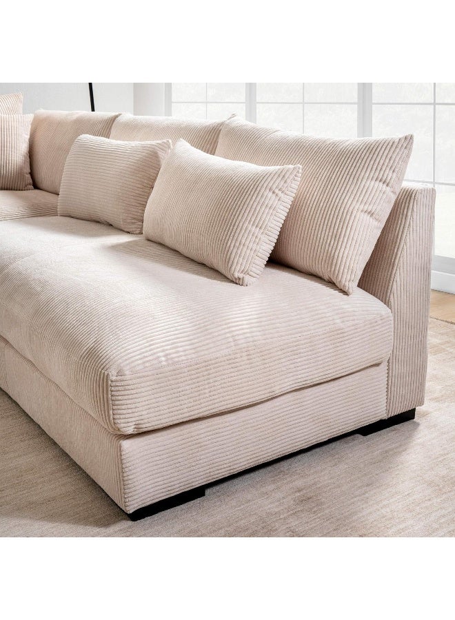 Pan Home Sah Corner Sofa Set - Beige  - Image 5