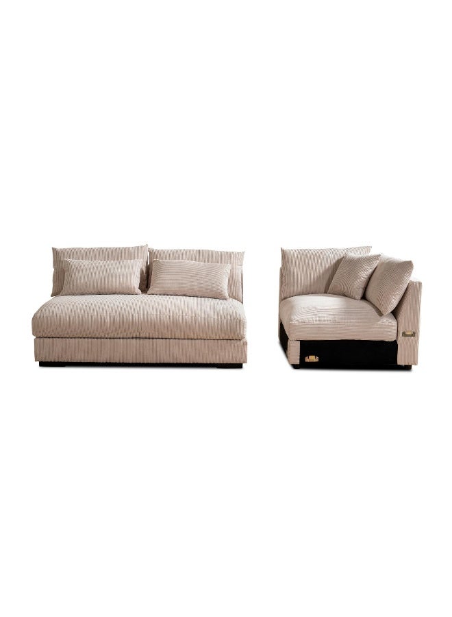 Pan Home Sah Corner Sofa Set - Beige  - Image 3