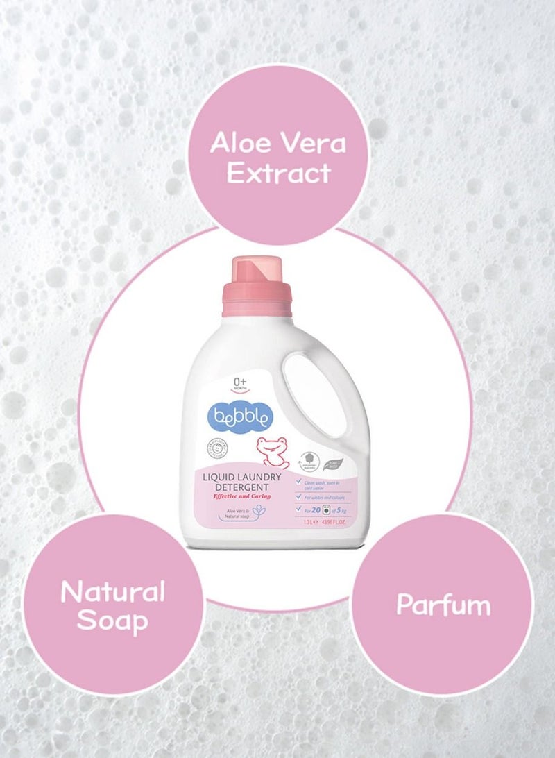 bebble Laundry Detergent Baby Liquid 100% Biodegardable Water Soluble with Herbal Extract 1300ml - Image 2