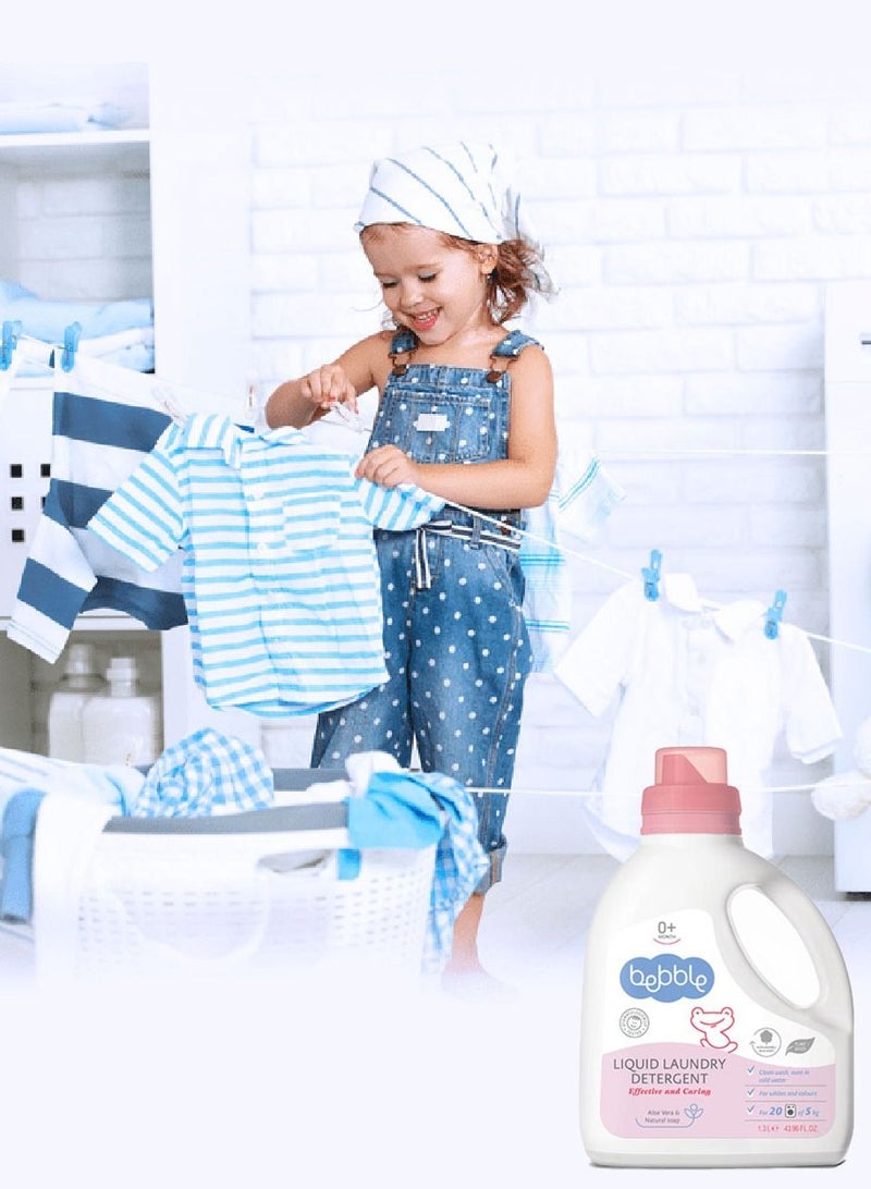 bebble Laundry Detergent Baby Liquid 100% Biodegardable Water Soluble with Herbal Extract 1300ml - Image 4