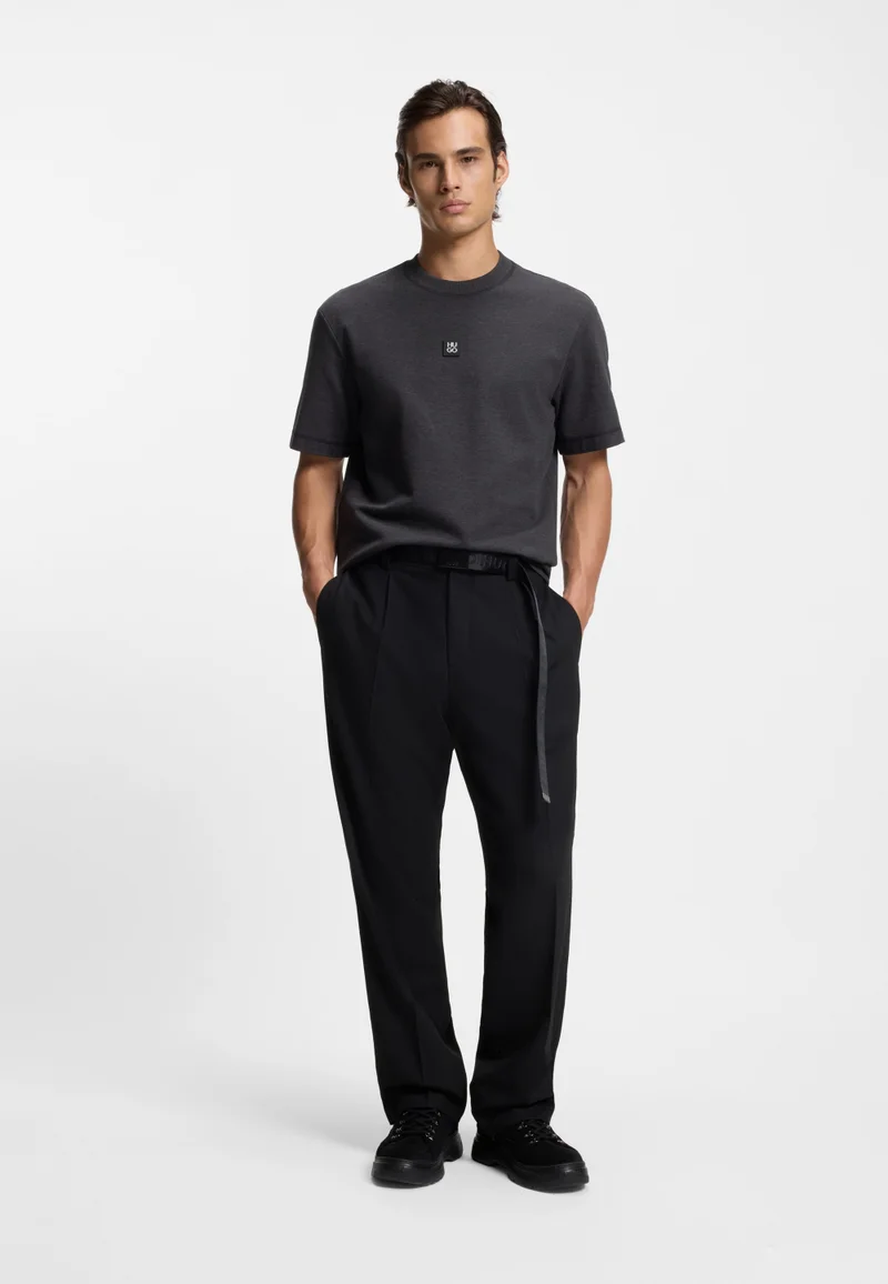 هوجو Cotton-blend T-shirt with stacked logo