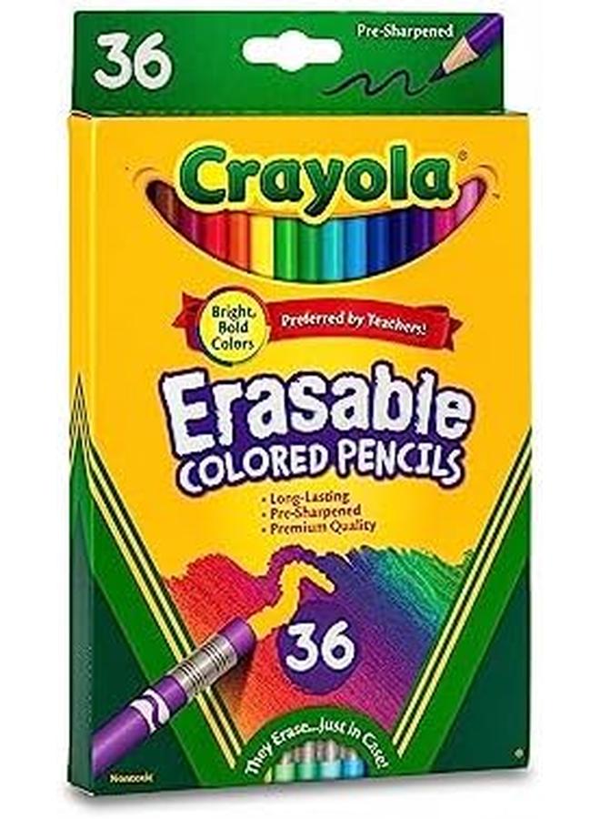 كرايولا أقلام رصاص ملونة قابلة للمسح عدد 36 أدوات فنية للأعمار 4 5 6 7 - Image 4