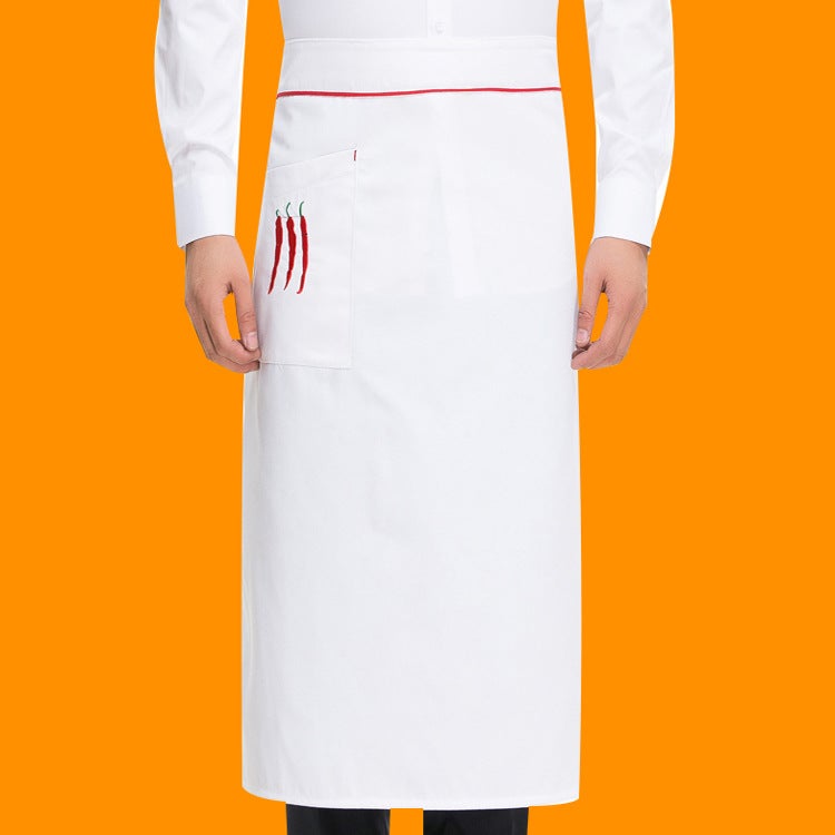 Exquisite Embroidery Chef Apron Half-Length Men'S And Women'S Waist El Restaurant Restaurant Kitchen High-End Work Clothes Apron - Image 5