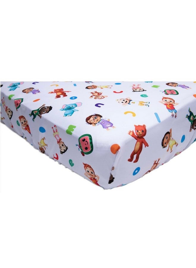 CoComelon 4-Piece Toddler Bedding Set, Cute as a Rainbow, Toddler Bed, Green - Image 5