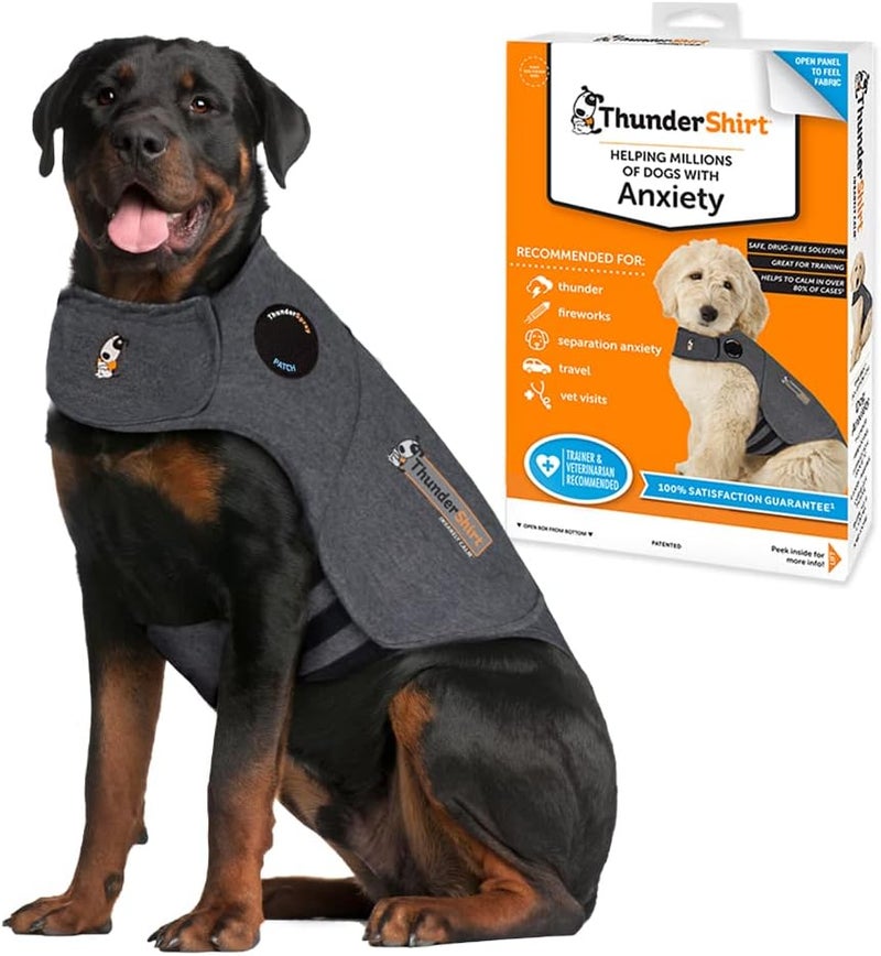 ThunderShirt for Dogs, XX Large, Heather Gray Classic - Dog Anxiety Relief Calming Vest - Image 1