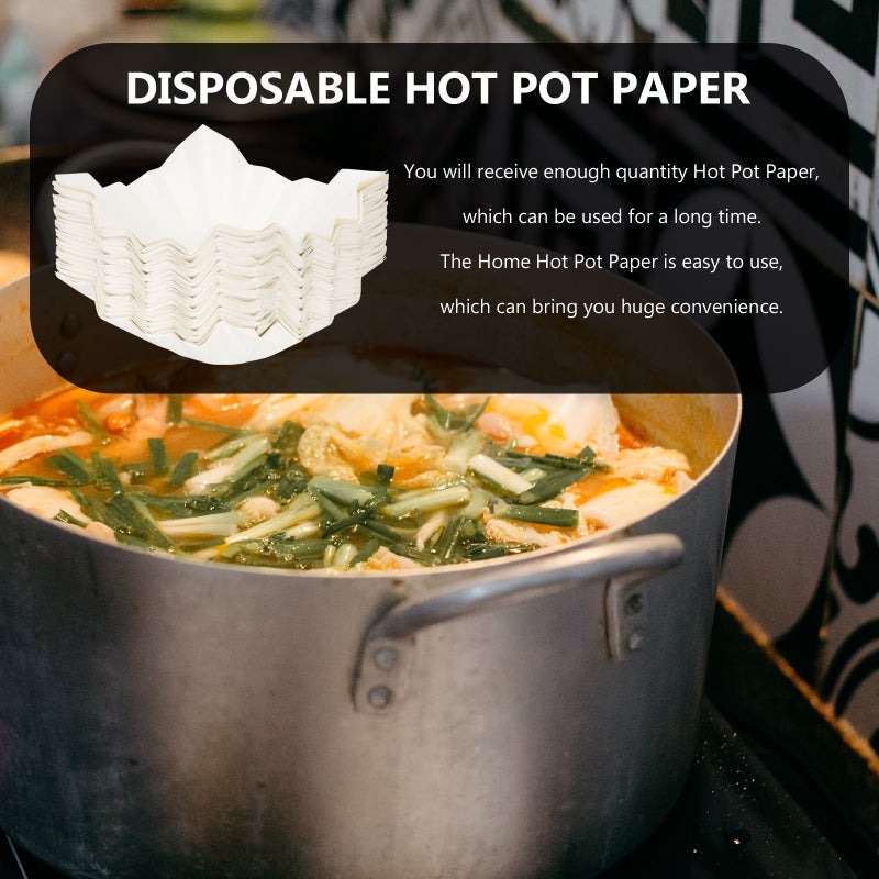 200 Sheets of Disposable Hot Pot Paper Multi-functional Induction Cooker Paper Cooking Supply - Image 3