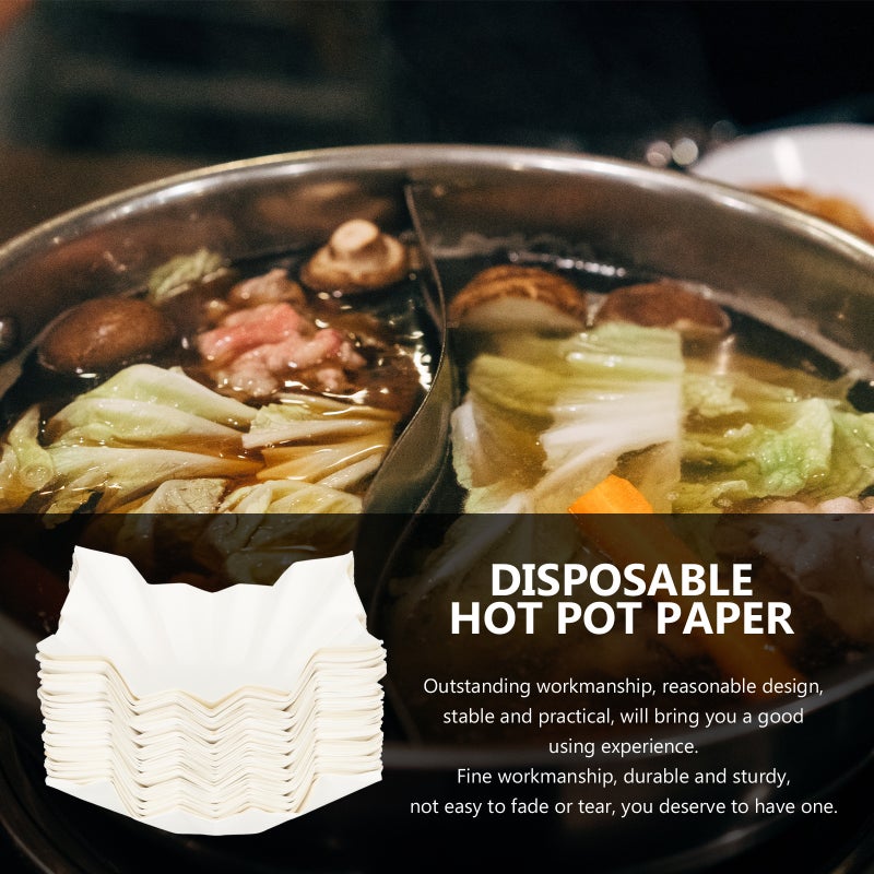 200 Sheets of Disposable Hot Pot Paper Multi-functional Induction Cooker Paper Cooking Supply - Image 4