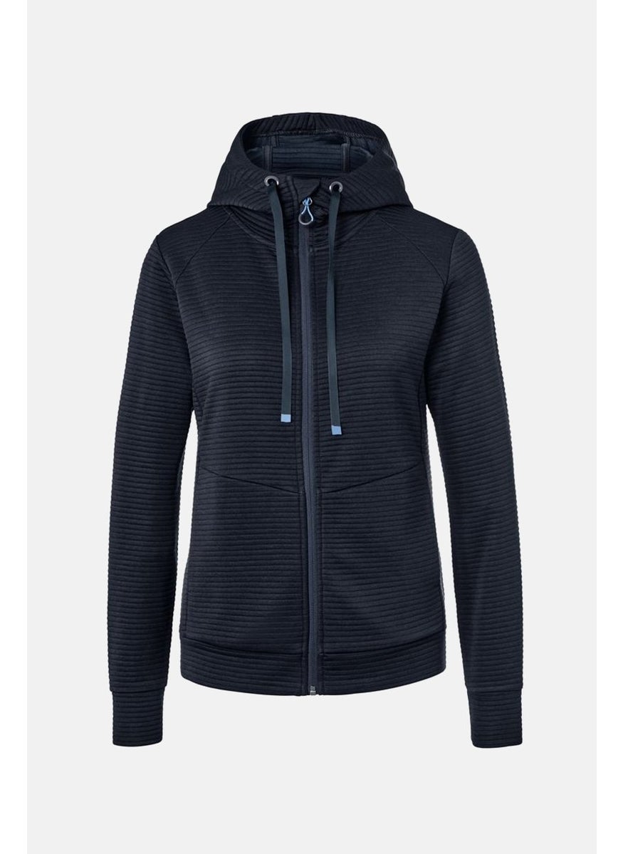 Tchibo Women Drawstring Long Sleeve Heather Hoodie, Navy  - Image 2