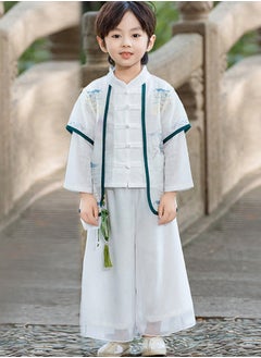 الأولاد Hanfu النمط الصيني مجموعة قميص السراويل قطعتين الدعاوى الربيع والخريف جديد للأطفال سلالة تانغ ملابس عصرية للجنسين