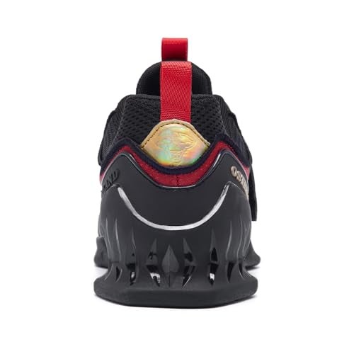 Osterland Weightlifting Shoes: High-Performance Footwear for Gym Powerlifting, Specifically Designed for Heavy Lifting, Deadlifting, Weight Training, Squat Shoes for Men Women Black/Red - Image 5