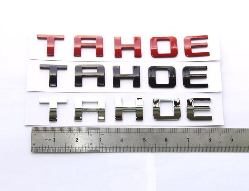 Yoaoo 2Pack OEM Black Tahoe Nameplate Emblems Letter Badge Compatible with 2007-2019 Tahoe Glossy Shiny - Image 3