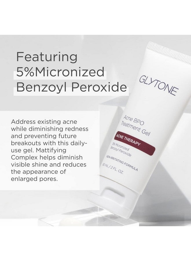 Glytone Acne BPO Treatment Gel - With Time-Released 5% Benzoyl Peroxide - Hydrating Mattifying Gel - Fragrance-Free & Non-Comedogenic - 2 fl. oz. - Image 3