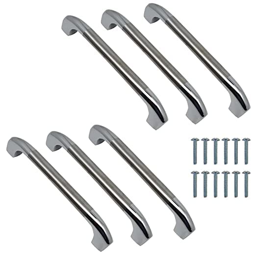Volo مقابض درج VOLO 4 قطع 160MM8 للأثاث خزانة المطبخ بار دفع مفيد للمطبخ والحمام بتصميم كروم مزدوج اللون وتشطيب ساتان - Image 4