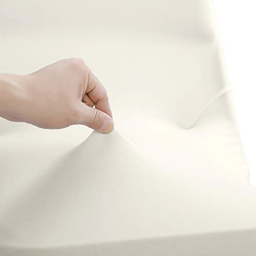 Peomeise Stretch Spandex Folding Chair Cover with Open Back for Wedding Party Dining Banquet Event (Ivory with Open Back,6pcs) - Image 5