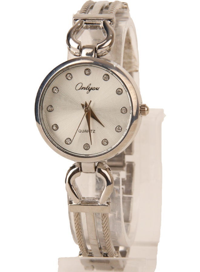 Onlyou Women’s Casual Watch - Silver Color - Stainless Steel Material - Image 4