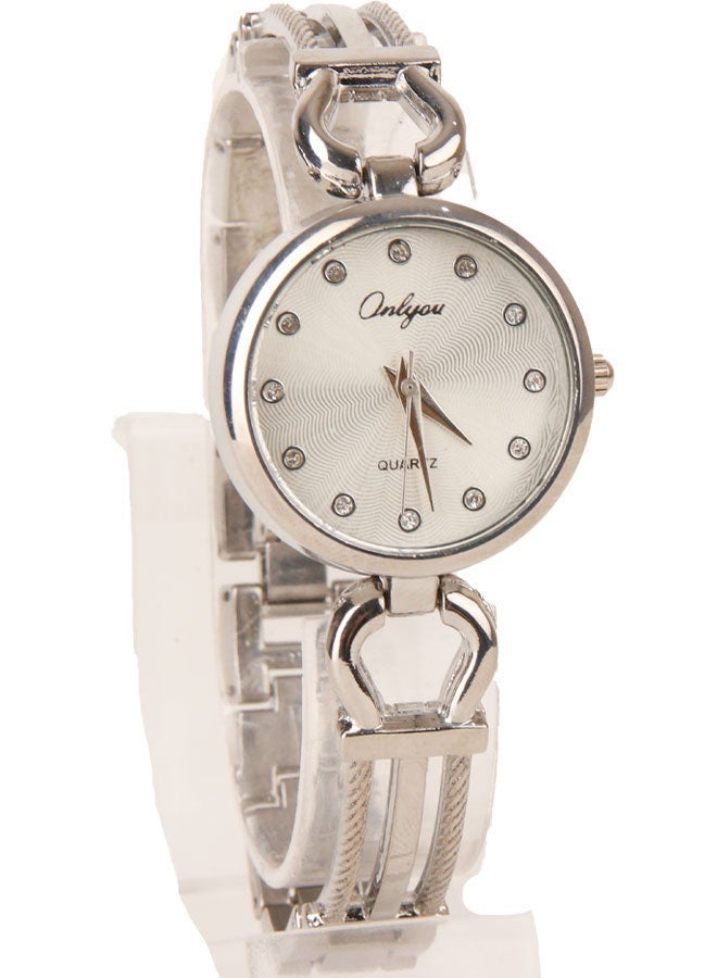 Onlyou Women’s Casual Watch - Silver Color - Stainless Steel Material - Image 2