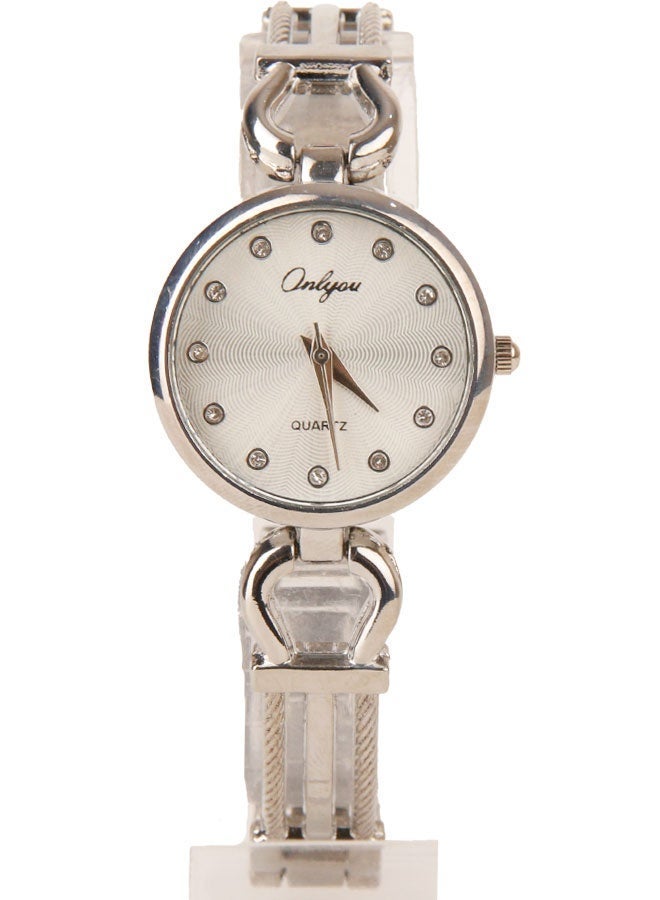 Onlyou Women’s Casual Watch - Silver Color - Stainless Steel Material - Image 3