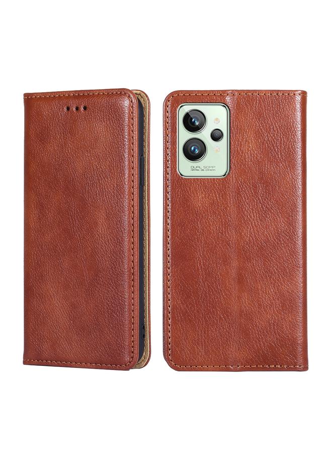 S-TOP Case For OPPO Realme GT2 Pro Pure Color Magnetic Leather Phone Case - Image 1